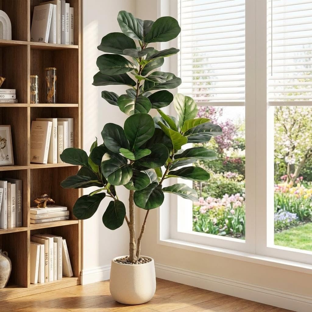 Ficus Lyrata Tree - Ficus Lyrata Artificiale - Pianta Realistica